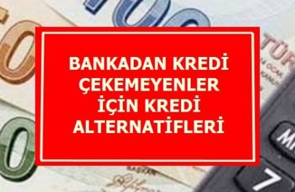 Bankadan Kredi Çekemeyenler İçin Kredi Alternatifleri